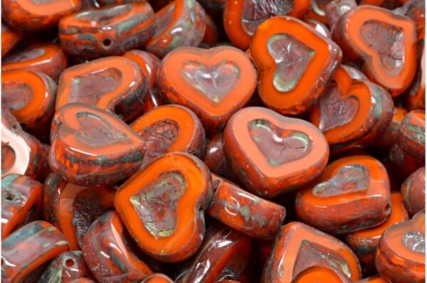 TCB Heart Beads 14x12mm - Image 1
