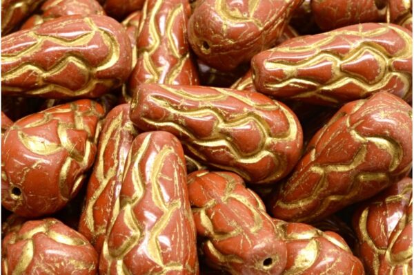 Pinecone Drop Beads 25x12mm - Image 1