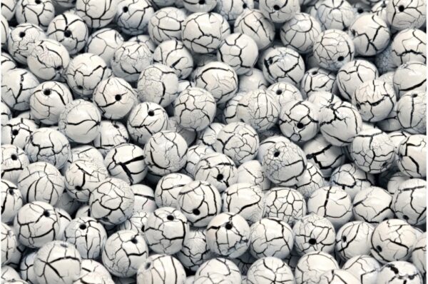 Round Druck Beads 6mm - Image 1