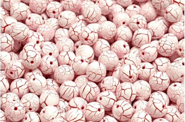 Round Druck Beads 6mm - Image 1