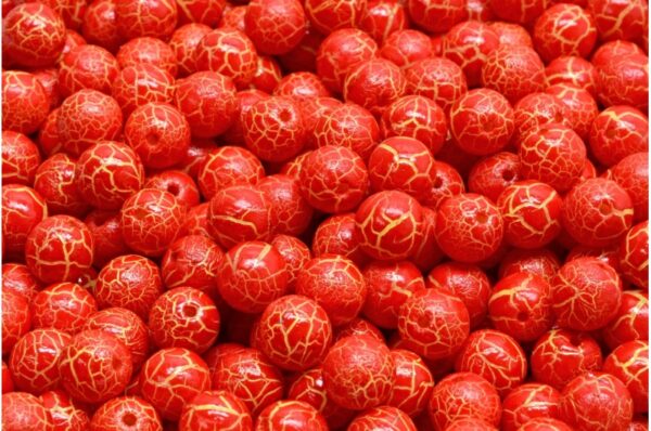 Round Druck Beads 6mm - Image 1