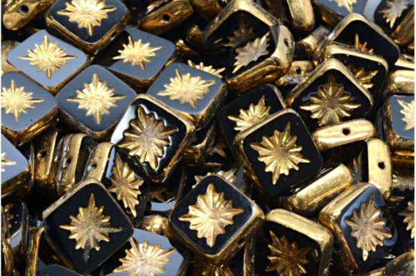 TCB Squared Kiwi Beads 10x10mm - Image 1