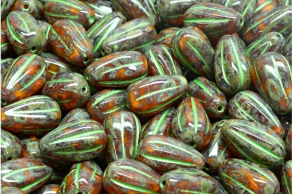 Drop Melon Beads 13x8mm - Image 1