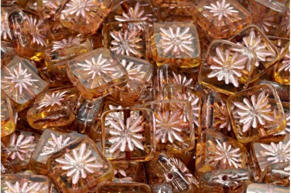 TCB Squared Kiwi Beads 10x10mm - Image 1