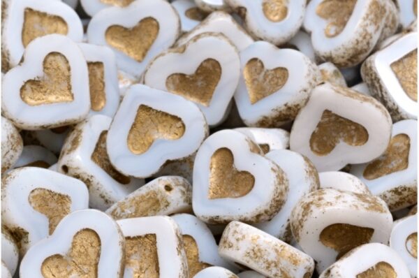 TCB Heart Beads 14x12mm - Image 1