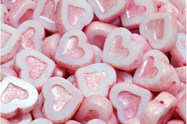 TCB Heart Beads 14x12mm - Image 1