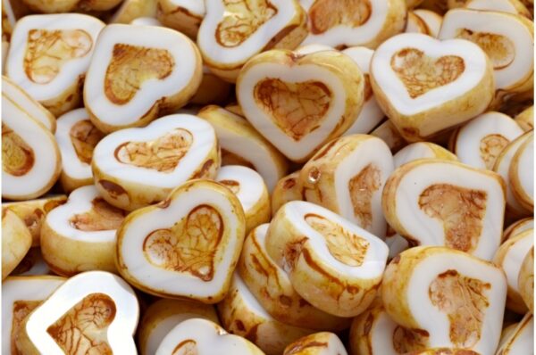 TCB Heart Beads 14x12mm - Image 1