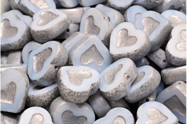 TCB Heart Beads 14x12mm - Image 1