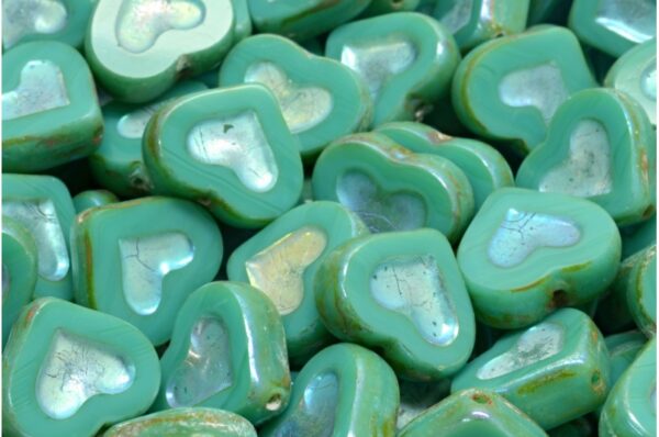 TCB Heart Beads 14x12mm - Image 1