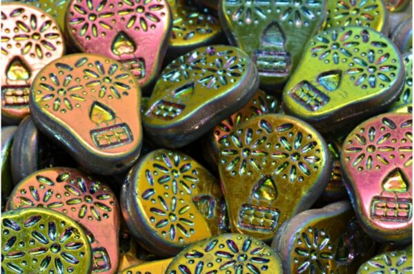 Sugar Skull Beads 20x16mm - Image 1