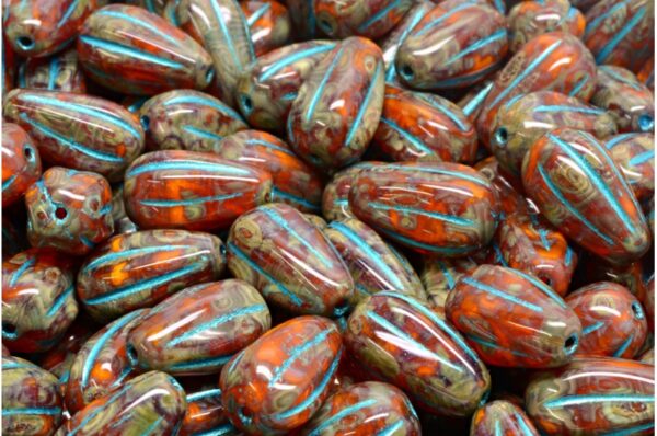 Drop Melon Beads 13x8mm - Image 1