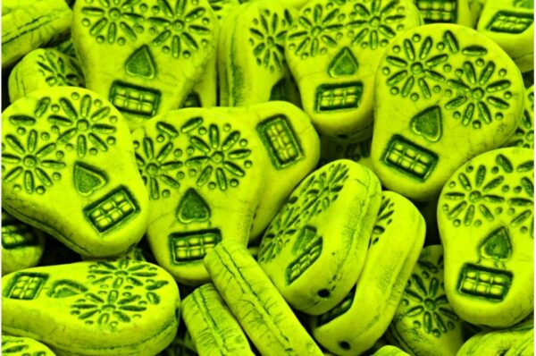 Sugar Skull Beads 20x16mm - Image 1