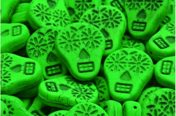 Sugar Skull Beads 20x16mm - Image 1