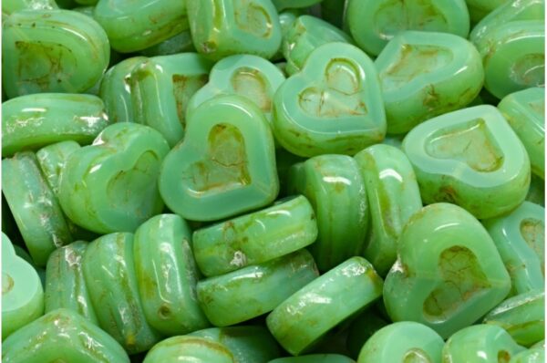 TCB Heart Beads 14x12mm - Image 1