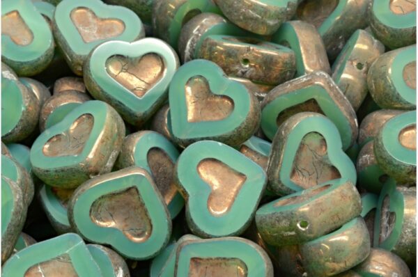 TCB Heart Beads 14x12mm - Image 1