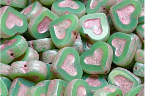 TCB Heart Beads 14x12mm - Image 1