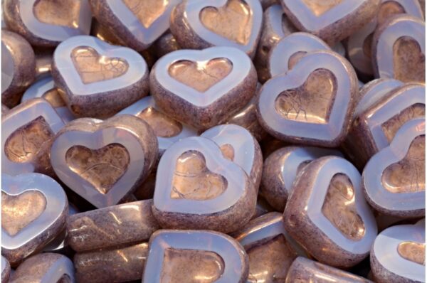 TCB Heart Beads 14x12mm - Image 1