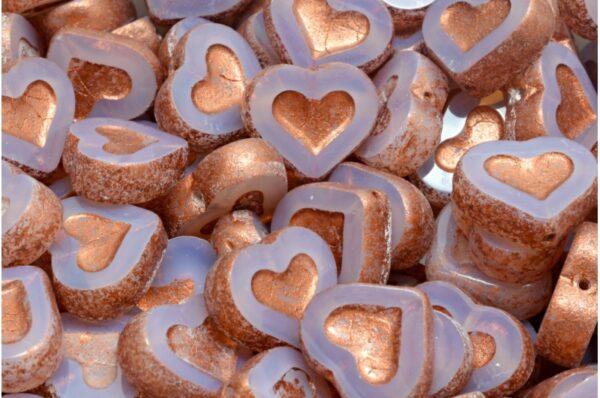 TCB Heart Beads 14x12mm - Image 1
