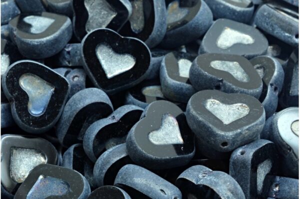 TCB Heart Beads 14x12mm - Image 1