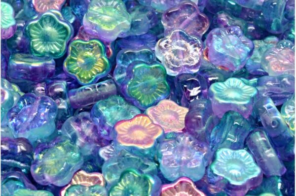 Sunset Flower Beads 10x10mm - Image 1