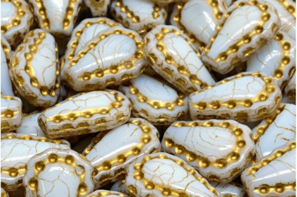Lacy Tear Drop  Beads 17x12mm - Image 1
