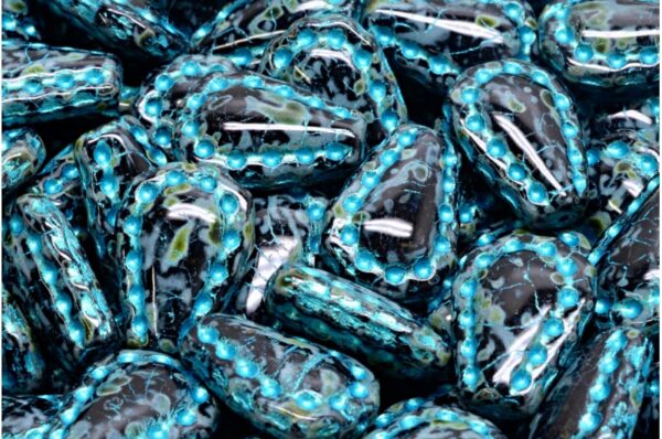 Lacy Tear Drop  Beads 17x12mm - Image 1