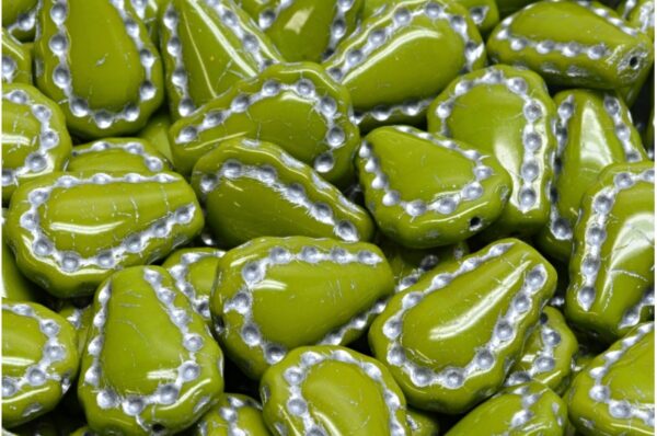 Lacy Tear Drop  Beads 17x12mm - Image 1