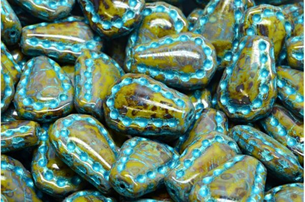 Lacy Tear Drop  Beads 17x12mm - Image 1