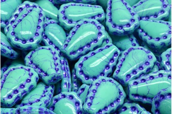 Lacy Tear Drop  Beads 17x12mm - Image 1