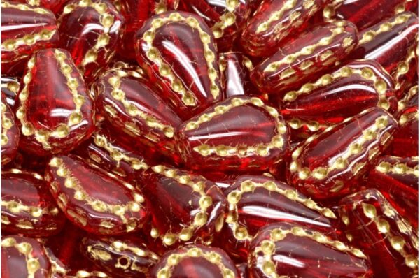 Lacy Tear Drop  Beads 17x12mm - Image 1