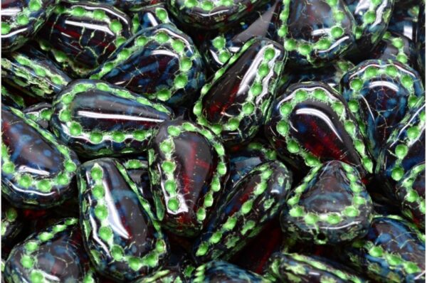 Lacy Tear Drop  Beads 17x12mm - Image 1