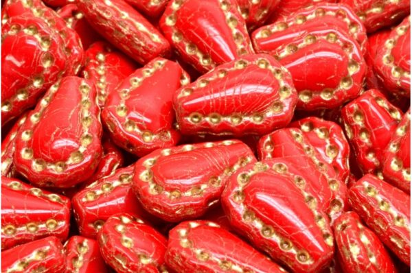 Lacy Tear Drop  Beads 17x12mm - Image 1