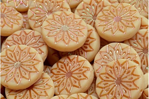 Origami Flower Beads 18x18mm - Image 1