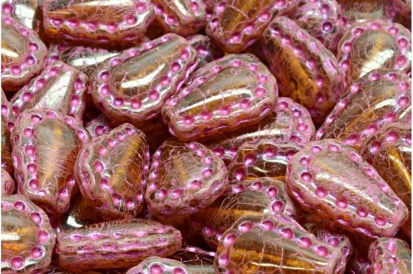 Lacy Tear Drop  Beads 17x12mm - Image 1