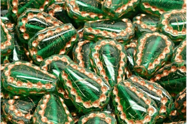 Lacy Tear Drop  Beads 17x12mm - Image 1