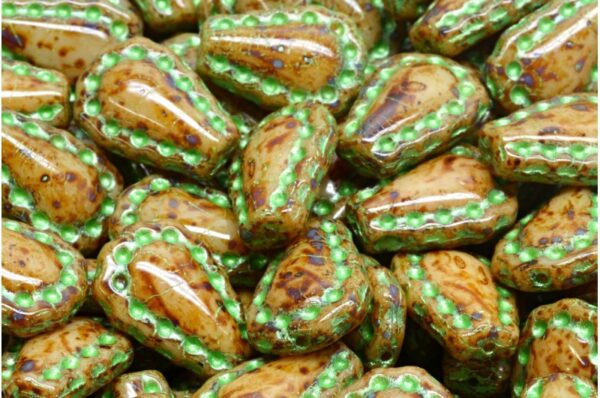 Lacy Tear Drop  Beads 17x12mm - Image 1