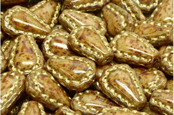 Lacy Tear Drop  Beads 17x12mm - Image 1