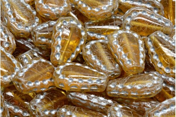 Lacy Tear Drop  Beads 17x12mm - Image 1