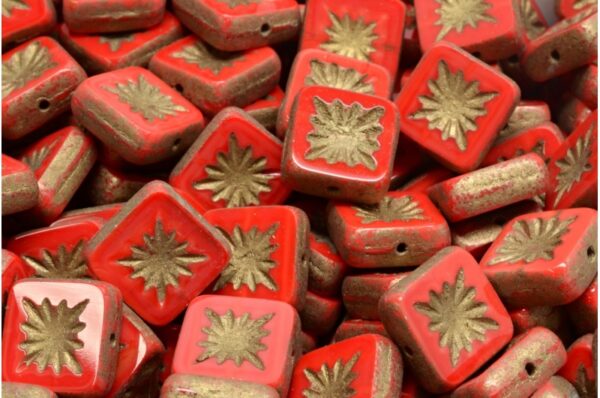 TCB Squared Kiwi Beads 10x10mm - Image 1