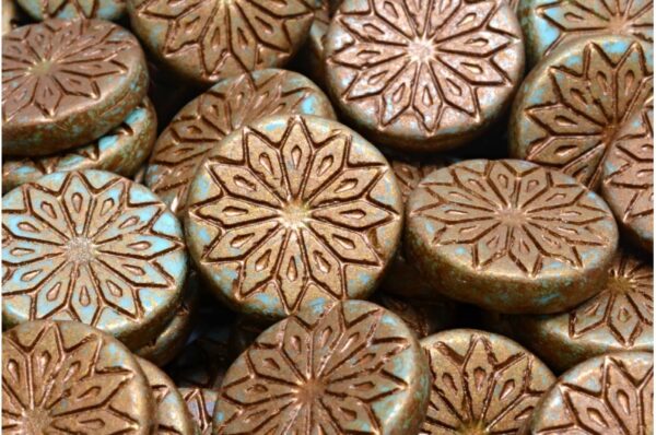 Origami Flower Beads 18x18mm - Image 1