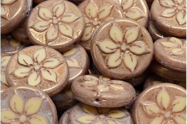 Flower Coin Beads 18x18mm - Image 1