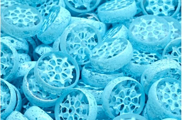 TCB Wheel Coin Beads 12x12mm - Image 1