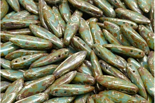 2 Hole Dagger Beads 5x16mm - Image 1