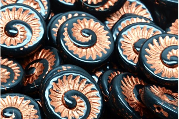 Fossil Shell Beads 18x18mm - Image 1