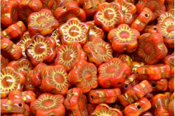 Sunset Flower Beads 10x10mm - Image 1