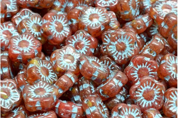 Sunset Flower Beads 10x10mm - Image 1