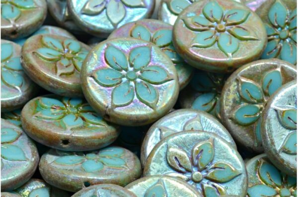 Flower Coin Beads 18x18mm - Image 1