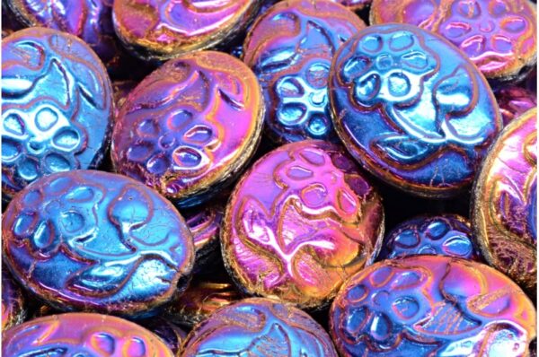 Oval With Flower Beads 21x16mm - Image 1