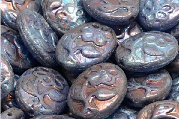 Oval With Flower Beads 21x16mm - Image 1