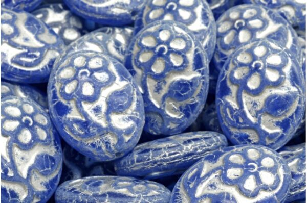 Oval With Flower Beads 21x16mm - Image 1